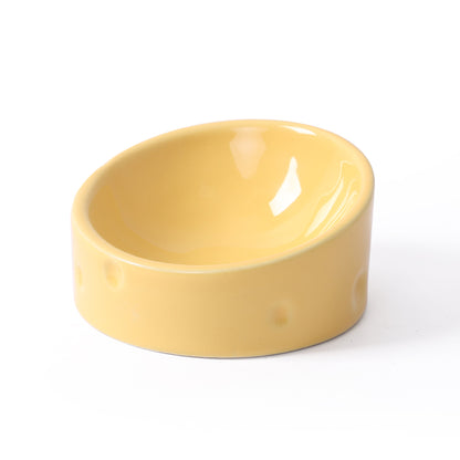 Tafit Ceramic Cheese-shaped Food Bowl